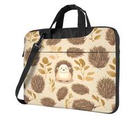 Entemne Sacoche pour ordinateur portable 13/14/15,6" - Motif feuilles d'automne et hérisson - Légère et résistante à l'eau - Pour tablette d'ordinateur, multicolore, 13 inch