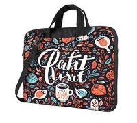 Entemne Sacoche pour ordinateur portable 13/14/15,6 pouces avec inscription « Funny Qute But First Coffee » - Pour homme et femme - Légère et résistante à l'eau - Sac à bandoulière, multicolore, 13