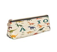Entemne Trousse à crayons en cuir imperméable pour filles, garçons, enfants, papeterie, petit sac pour fournitures scolaires et bureau, Motif dinosaure coloré, 21 x 6 x 6 cm, Organiseur de sac
