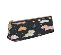 Entemne Trousse à crayons en cuir imperméable pour filles, garçons, enfants, papeterie, petit sac pour fournitures scolaires et bureau, Joli motif d'arbre dinosaure, 21 x 6 x 6 cm, Organiseur de sac