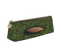 Entemne Trousse à crayons en cuir imperméable pour filles, garçons, enfants, papeterie, petit sac pour fournitures scolaires et bureau, Ballon de football américain Meadow, 21 x 6 x 6 cm, Organiseur