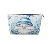 Entemne Trousse de maquillage mignon jaune en cuir PVC imperméable pour femmes filles petite trousse de toilette de voyage pour sac à main cadeau de gym, Nain de mer mignon de l'océan, Taille unique