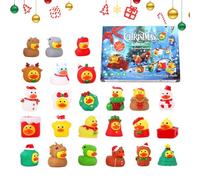Enten -Adventskalender Weihnachten - 24 -Tage -Urlaubs -Countdown -Box | Sammler -Mini -Spielzeugfiguren für Kinder Teenager Erwachsene | Fun Birthday Party Geschenk | Feriendekoration für Entenmotiv