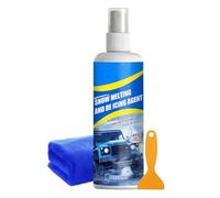 Enter pour le pare-brise des voitures | 100 ml d'antigel et de neige fondant | Spray de dégivrage pour pare-brise avec rayures et chiffon - Pour camions et SUV en cas de neige et en hiver pour S