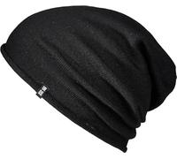 Enter the Complex® Léger Bonnet en Laine Mérinos, Bonnet Souple Tricoté Épaisseur Unique, 100% Laine Mérinos, Hommes et Femmes, Taille Unique, Noir