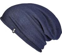 Enter the Complex® Léger Bonnet en Laine Mérinos, Bonnet Souple Tricoté Épaisseur Unique, 100% Laine Mérinos, Hommes et Femmes, Taille Unique, Bleu Marin