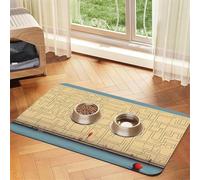 Enter The Maze of Thinking Tapis d'alimentation pour chien et chat - En cuir absorbant - Imperméable - Pas de taches - Séchage rapide - Antidérapant - 60 x 40 cm