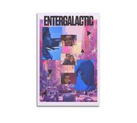 Entergalactic Lot de 4 affiches sur toile pour décoration de chambre à coucher, bureau, chambre, cadeau 60 x 90 cm