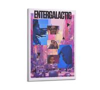 Entergalactic Lot de 4 sur toile pour décoration murale de salon, chambre à coucher 40 x 60 cm