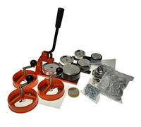 Enterprise Products - Lot « Multi » avec machine à badges macarons Micro - avec cutters - 3 matrices au choix - fournitures pour 750 pièces - 25mm 45mm 58mm