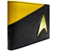 Enterprise USS Starfleet Command Uniforme Emblème Métallique Portefeuille/Porte-Monnaie Bi-Fold ID & Porte-Cartes, Jaune