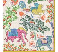 Entertaining with Caspari Lot de 20 serviettes de table Le Jardin De Mysore Cocktail 40pk multicolore