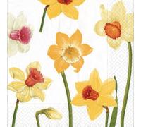 Entertaining with Caspari Lot de 20 serviettes en papier Motif jonquille