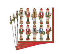 Entertaining with Caspari Serviettes de table Motif casse-noix Blanc