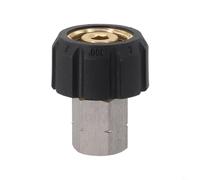 Entgoinggo Adaptateur de nettoyeur haute pression en acier inoxydable M22 femelle vers connecteur femelle 1/4 et 3/8 raccord étanche pour Karcher et Nilfisk compatible avec High (M22 14)