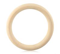 Entgoinggo Anneaux en bois brut, pour suspension murale en macramé, attrape-rêves et fabrication de bijoux de couleur naturelle, pour projets de décoration d'intérieur polyvalents (12,5 x 1,5 cm)