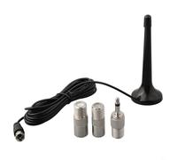 Entgoinggo Antenne radio FM télescopique avec câble et base magnétique DAB+ antenne pour Sony stéréo pour récepteur Panasonic, tuner AV avec adaptateurs F et TV