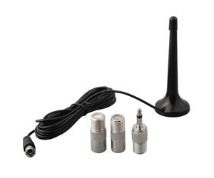 Entgoinggo Antenne radio FM télescopique avec câble et base magnétique DAB+ antenne pour Sony stéréo pour récepteur Panasonic, tuner AV avec adaptateurs F et TV