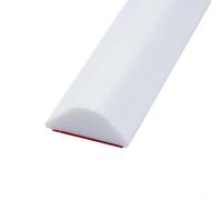 Entgoinggo Bande de barrière d'eau en silicone, pour salle de bain et cuisine, joint de barrage de douche, pour séparation humide et sec, auto-rétention du seuil d'inondation sur le sol (blanc 50 cm)