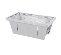 Entgoinggo Barbecue de camping pliable en acier inoxydable pour table IGT Grille de cuisson extérieure portable pour randonnée, pique-nique, pêche