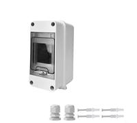 Entgoinggo Boîte de distribution 3 voies étanche avec couvercle transparent pour boîtier de câblage Wylex et Hager pour maison et atelier
