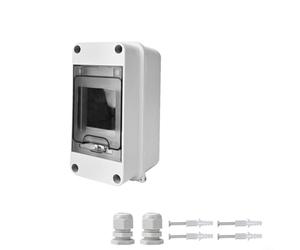 Entgoinggo Boîte de distribution 3 voies étanche avec couvercle transparent pour boîtier de câblage Wylex et Hager pour maison et atelier