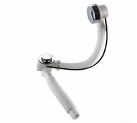 Entgoinggo Bonde de baignoire avec kit de trop-plein, 55 cm, tuyau d'évacuation de baignoire dissimulé pour la plupart des baignoires