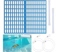 Entgoinggo - Bouclier d'écumoire réglable pour piscine Intex pour COLEMAN PP - Avec bloqueur de feuilles télescopique, pour piscines terrestres de 3,8 cm - Double mâle bleu