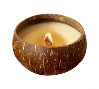 Entgoinggo Bougie parfumée faite à la main en coquille de noix de coco - Bols décoratifs pour aromathérapie avec bougies ou service de fruits, décoration d'intérieur (saveur menthe)