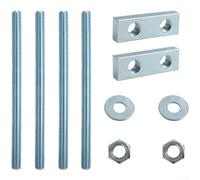 Entgoinggo Boulons de fixation murale pour WC avec support décalé de 3 cm pour réservoir dissimulé en fer galvanisé Kit de rotation à double trou pour Geberit pour Grohe à suspendre au mur (B)