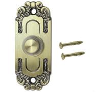 Entgoinggo Bouton de sonnette filaire bronze antique avec lumière LED pour porte d'entrée rétro éclairé interrupteur poussoir résistant aux intempéries en fer kit de matériel de montage mural