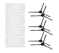 Entgoinggo Brosse latérale et filtre de rechange pour aspirateur Tesla RoboStar T10 T30 T40 pour nettoyage des coins profonds et entretien de performance maximale