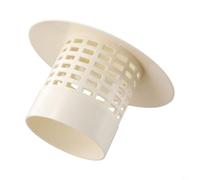 Entgoinggo Chapeau de cheminée, chapeau de cheminée en PVC, grille de ventilation de toit, capuchon de pluie, capuchon de ventilation de tuyau rond(75mm)
