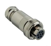 Entgoinggo Connecteur de valve proportionnelle en métal à 7 broches avec câble de 1 m pour Rexroth Moog pour solénoïde hydraulique Parker Atos Prise femelle IP67 DIN EN175201