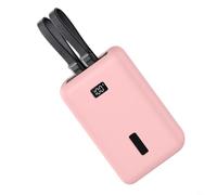 Entgoinggo Coque de protection en silicone pour Anker Zolo Power Bank 20 000 mAh, avec trou de dragonne, housse antichoc pour voyage et usage quotidien (rose)