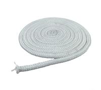 Entgoinggo Corde d'étanchéité en fibre de verre résistante aux hautes températures 14 mm Joint blanc pour poêles à bois et cheminées Cordon ignifuge de 2 m avec joint hermétique pour fuites de fumée