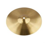 Entgoinggo Cymbales en laiton pour batterie professionnelle à percussion Hi-Hat Crash pour Splash - Ton doré pour pratique du jazz rock et performance sur scène par des musiciens (25,4 cm)