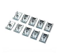 Entgoinggo Écrous à ressort en U en acier M5 M6 - Fixations métriques pour panneau de carénage, cheminée, garniture intérieure automobile - Finition plaquée - Emballage en vrac (M5-10 pièces)