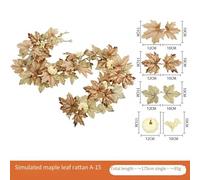 Entgoinggo Feuilles d'automne artificielles, couronne de feuilles d'érable artificielles d'automne avec feuilles vibrantes, décoration saisonnière (A15)