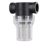 Entgoinggo Filtre à eau en maille pour systèmes d'irrigation de jardin et d'eau du robinet, maille 40/80, matériau PC plus épais, boîtier transparent, facile à nettoyer (1,9 cm 40 mailles)