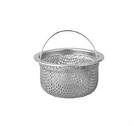 Entgoinggo Filtre d'évier de cuisine en acier inoxydable 304 pour déchets alimentaires, pour un usage domestique, facile à nettoyer, 78 mm de diamètre, argenté