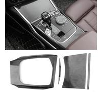 Entgoinggo Garniture de panneau de changement de vitesse pour BMW Série 3, G20 G21 G22 G23 G26 G28 en fibre de carbone Style console centrale Décor facile à installer Accessoires d'intérieur