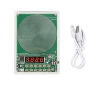 Entgoinggo Générateur de résonance Schumann 783 Hz - Dispositif à onde sinusoïdale réglable de 001 Hz à 100 kHz - Outil de relaxation portable avec circuit numérique et coque en acrylique pour (argent