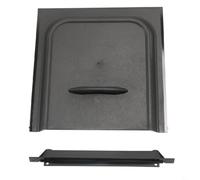 Entgoinggo Glissière de porte de camping-car avec butée pour caravane, remorque, camping-car, panneau de rechange en plastique blanc et kit de quincaillerie pour une installation facile (noir)