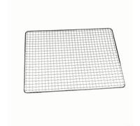 Entgoinggo Grille rectangulaire en maille pour barbecue, pour la cuisson en plein air, en fil d'acier galvanisé, pour poisson, viande, légumes, résistant aux hautes températures, réutilisable (50 x 35