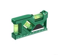 Entgoinggo Jauge de niveau 3 en 1, avec base magnétique puissante, pour accrocher des photos avec précision 0 ° 45 ° 90 ° et outil de mesure, pour décoration murale et construction (10,2 cm)