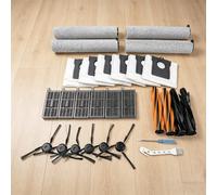 Entgoinggo Kit d'accessoires de rechange pour aspirateur robot Dreame Aqua10 Ultra Roller, avec brosses principales, filtres latéraux, sacs à poussière et outils de nettoyage, pour la maison