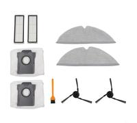Entgoinggo Kit d'accessoires de rechange pour aspirateur robot Dreame D20 ProPlus avec brosses latérales, serpillères, filtres et sacs à poussière, pièces faciles à installer pour le nettoyage