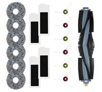 Entgoinggo Kit d'accessoires pour robot 18 pièces pour aspirateur Ecovacs pour Deebot T20e pour Omni pour T20 Brosse principale de rechange Brosses latérales Filtres Lingettes pour un nettoyage en