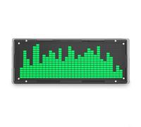 Entgoinggo Kit d'analyseur de spectre LED à monter soi-même, panneau d'affichage de fréquence audio stéréo 32 bits avec algorithme FFT module lumineux pour projets de soudure (blanc)